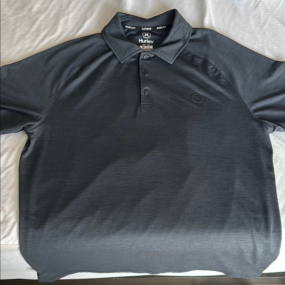 Hurley Gray Polo Shirt Classic Design
